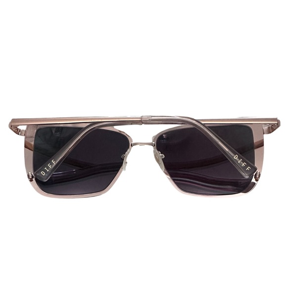 DIFF Becky Rose Gold Cat Eye with Pink lens Sunglasses